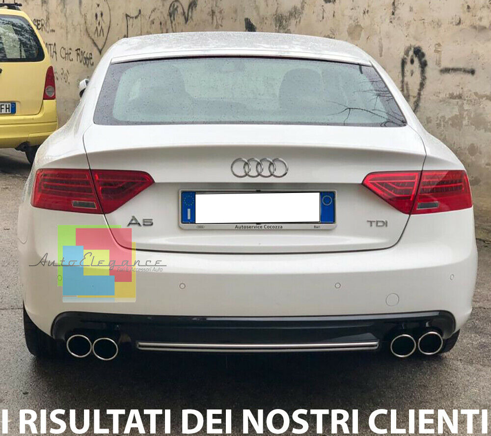 AUDI A5 COUPE SPORTBACK DOUBLE EXHAUST TIP STAINLESS STEEL LOOK S5