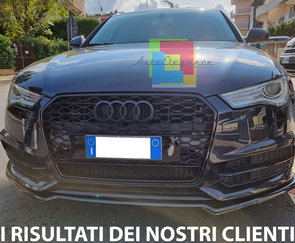 SPLITTER AUDI A6 4G C7 LIP GLOSSY BLACK UNDER FRONT BUMPER ABS LIP