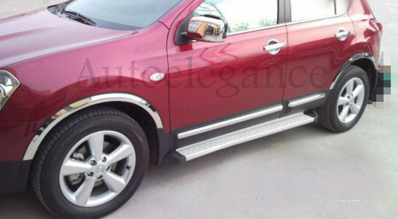 PEDANE LATERALI PER NISSAN QASHQAI 2006-2013 SOTTOPORTA TOP QUALITA' ALLUMINIO