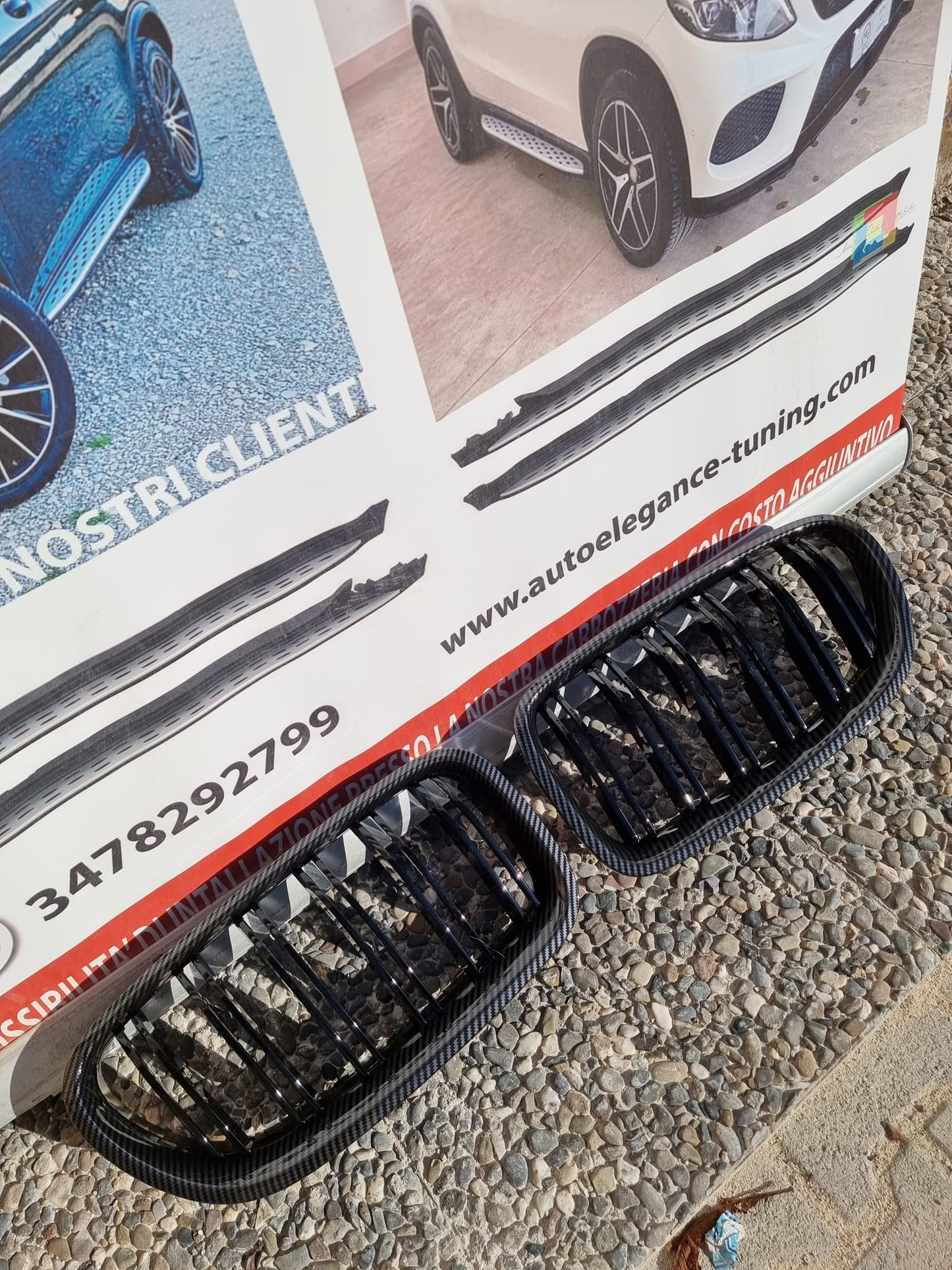 5 SERIES F10 F11 F18 CARBON LOOK DOUBLE KIDNEY MUSTACHE GRILLE NEWS