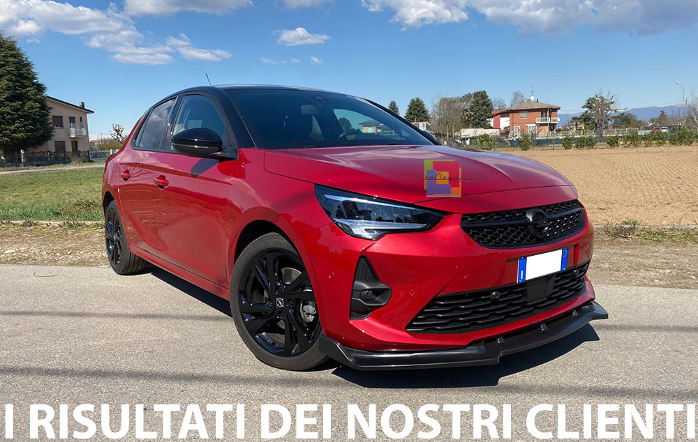 SPLITTER FOR OPEL CORSA F 2019+ FRONT BUMPER BLADE GLOSSY BLACK 0079