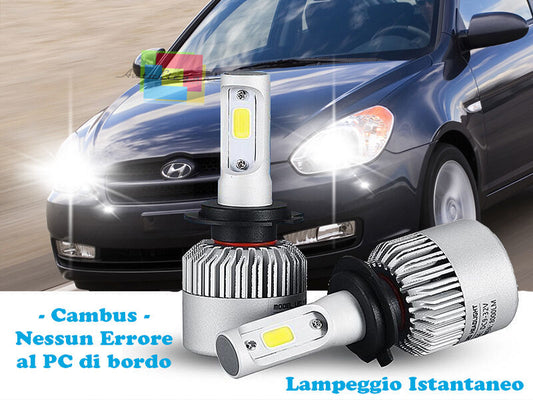 LAMPADE ABBAGLIANTI ANABBAGLIANTI LED HYUNDAI ACCENT 05-10 ISTANTANEO CREE