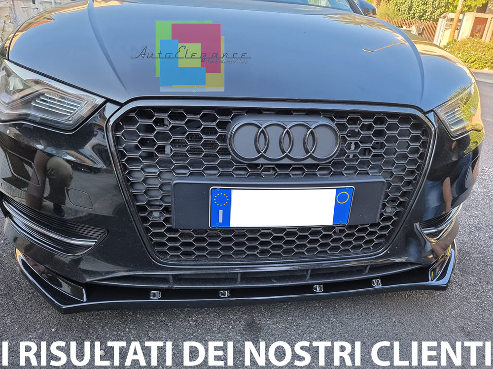 FRONT BUMPER SPLITTER FOR AUDI A3 8V STANDARD 2012-2015 ABS SPOILER