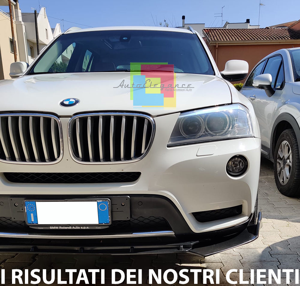 BMW X3 F25 2010-2017 LAMA SOTTO PARAURTI ANTERIORE IN ABS NERO SPLITTER AUTOELEGANCERICAMBI