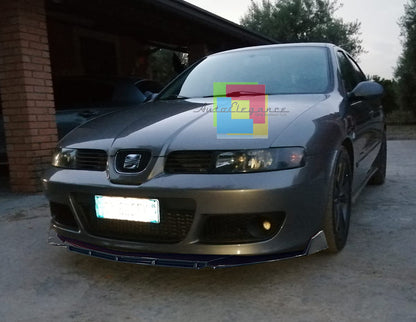 SEAT LEON 1M1 MK1 FRONT BUMPER SPLITTER GLOSS BLACK RS LOOK