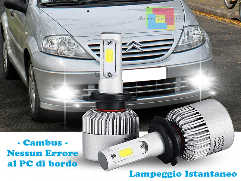 LAMPADE FENDINEBBIA A LED CITRO&Euml;N C3 2002-2010 CAMBUS BIANCO GHIACCIO CREE