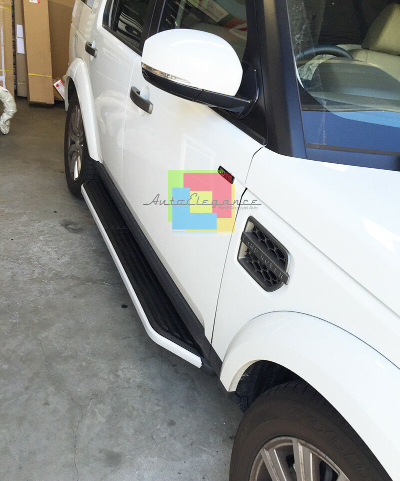 PEDANE LAND ROVER DISCOVERY 3 & 4 DAL 2004+ SOTTO PORTA LATERALI ANTI SCIVOLO .-