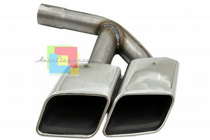 AUDI Q7 4M 2015-2019 TERMINALI DI SCARICO ACCIAIO INOX CROMATO LOOK SQ7 AUTOELEGANCERICAMBI