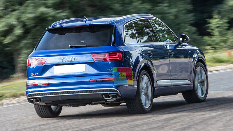 AUDI Q7 4M 2015-2019 TERMINALI DI SCARICO ACCIAIO INOX CROMATO LOOK SQ7 AUTOELEGANCERICAMBI