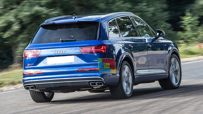 AUDI Q7 4M 2015-2019 TERMINALI DI SCARICO ACCIAIO INOX CROMATO LOOK SQ7 AUTOELEGANCERICAMBI