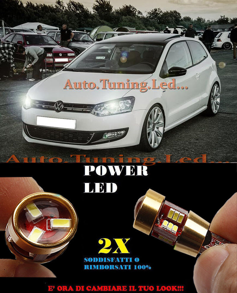LUCI POSIZIONE VW POLO 6R 2009-2014 CANBUS T10 BIANCO 27 LED SUPER QUALITA