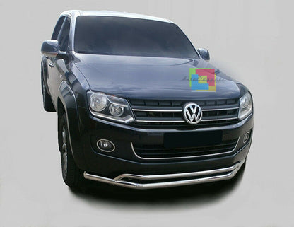 BULL BAR CROMATO VW AMAROK 2017+ SOTTO PARAURTI ANTERIORE ACCIAIO INOX AUTOELEGANCERICAMBI