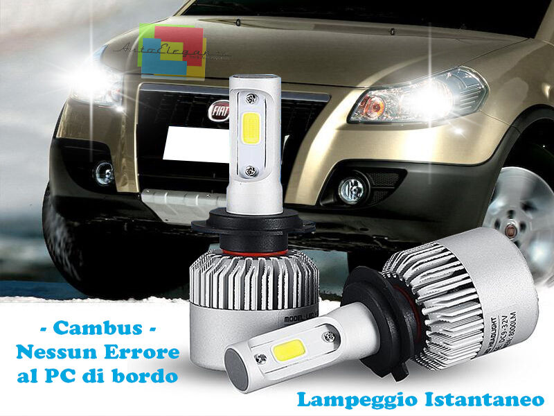LAMPADE ABBAGLIANTI ANABBAGLIANTI LED FIAT SEDICI ISTANTANEO 6000K CREE