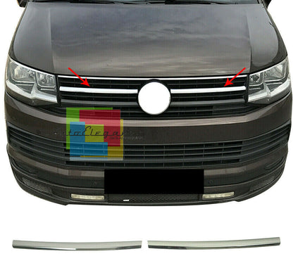 VW T6 TRANSPORTER CARAVELLE MODANATURA ANTERIORE GRIGLIA CROMATA ADESIVA INOX