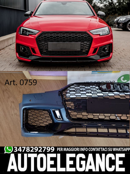 Front bumper suitable RS4 Audi A4 B9 8W Limousine Avant (2016-2018) quattro