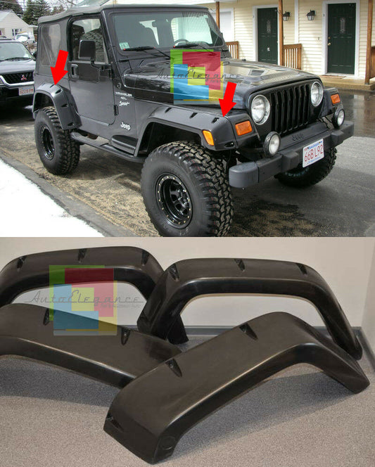 SET OF SIDE WHEEL ARCH FENDERS WIDENED JEEP WRANGLER TJ 1996-2006 -.