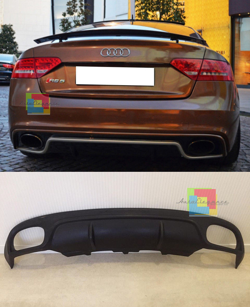 AUDI A5 COUPE 2007-2011 SPOILER DIFFUSORE RS5 POSTERIORE SOLO PER PARAURTI SLINE AUTOELEGANCERICAMBI