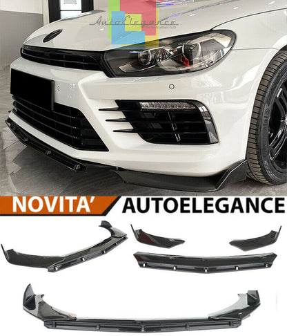 0236 VW SCIROCCO SPLITTER PARAURTI ANTERIORE NERO LUCIDO LOOK RS AUTOELEGANCERICAMBI