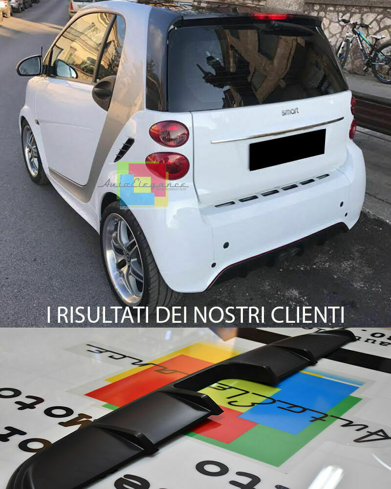 0034 DOPPIO SCARICO SPOILER DIFFUSORE POSTERIORE SMART FORTWO 451 2012-2015 ABS AUTOELEGANCERICAMBI