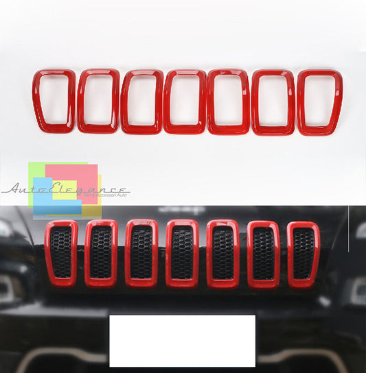 JEEP CHEROKEE 2014-2015 RED FRONT GRILLE FRAME ABS SPORTY DESIGN