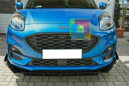 0200 FORD PUMA SUV SPLITTER PARAURTI ANTERIORE NERO LUCIDO LOOK RS AUTOELEGANCERICAMBI