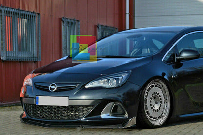 0175 OPEL ASTRA J SPLITTER PARAURTI ANTERIORE NERO LUCIDO LOOK RS AUTOELEGANCERICAMBI