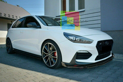 0196 HYUNDAI I30 III 2017+ SPLITTER PARAURTI ANTERIORE NERO LUCIDO LOOK RS AUTOELEGANCERICAMBI