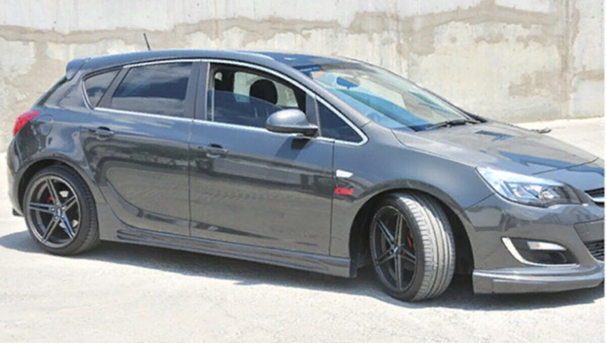 SIDE SKIRTS FOR OPEL ASTRA J 5 DOORS UNDER DOOR SPOILER ABS OPC 0279