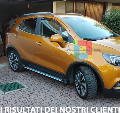 PEDANE LATERALI OPEL MOKKA / MOKKA X 2012+ SOTTO PORTA ANTISCIVOLO