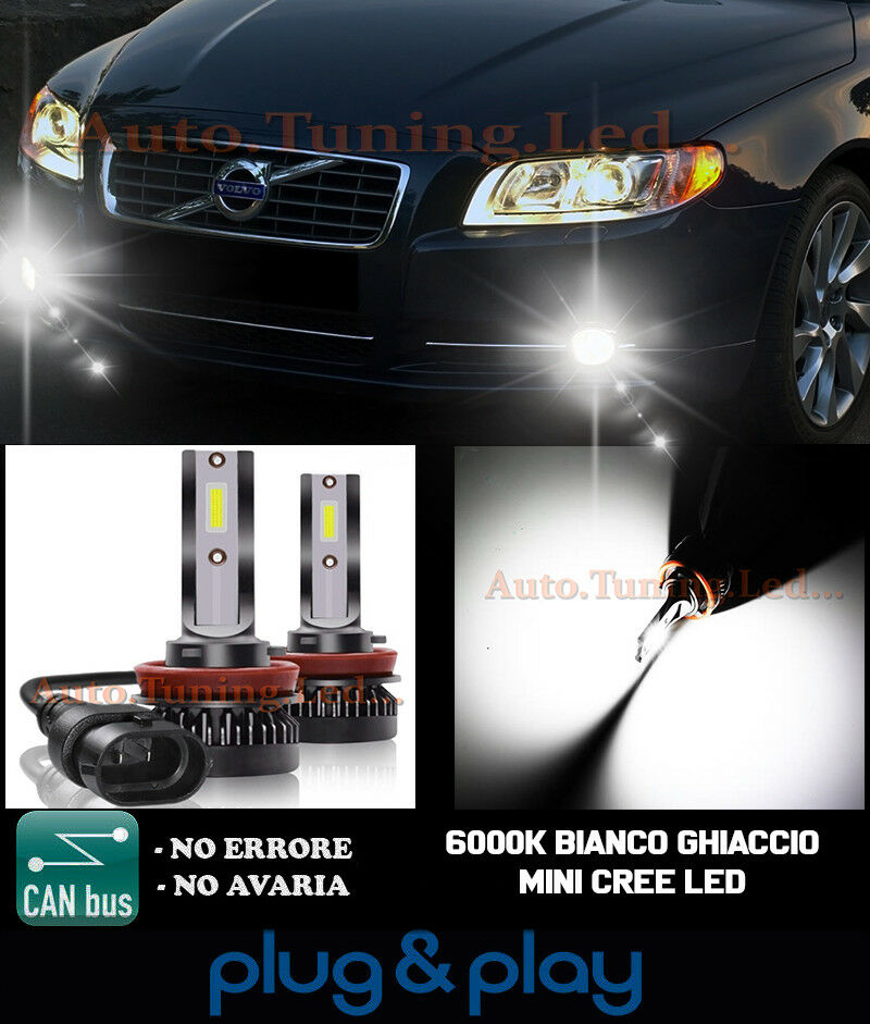 LAMPADE FENDINEBBIA A LED CREE VOLVO S80 II CAMBUS BIANCO 8000LM