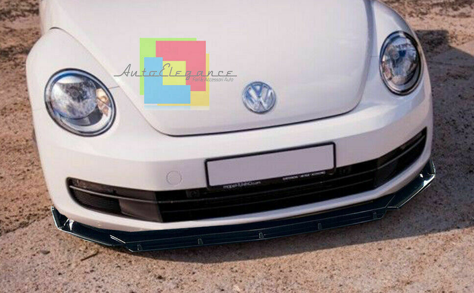 0119 VW BEETLE 5C SPLITTER PARAURTI ANTERIORE NERO LUCIDO LOOK RS AUTOELEGANCERICAMBI