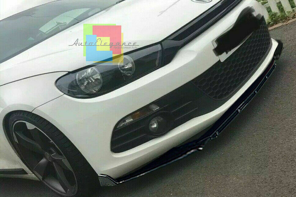0137 VW SCIROCCO SPLITTER PARAURTI ANTERIORE NERO LUCIDO LOOK RS AUTOELEGANCERICAMBI