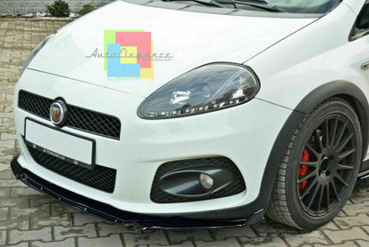 0138 FIAT GRANDE PUNTO EVO SPLITTER PARAURTI ANTERIORE NERO LUCIDO LOOK RS AUTOELEGANCERICAMBI