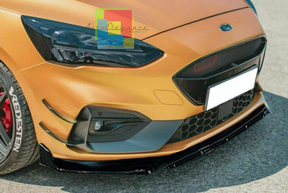 0117 FORD FOCUS MK4 IV SPLITTER PARAURTI ANTERIORE NERO LUCIDO LOOK RS AUTOELEGANCERICAMBI