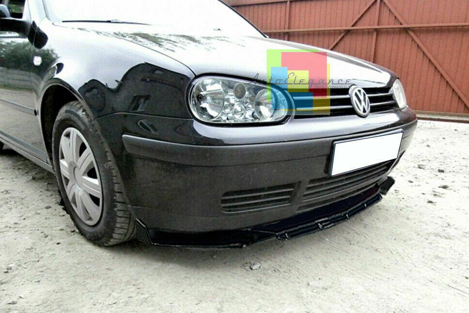 0134 VW GOLF 4 IV SPLITTER PARAURTI ANTERIORE NERO LUCIDO LOOK RS AUTOELEGANCERICAMBI