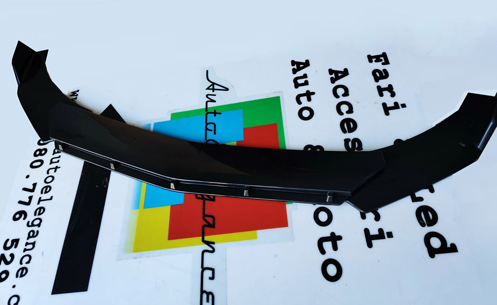 0324 BMW X5 E70 SPLITTER PARAURTI ANTERIORE NERO LUCIDO LOOK RS AUTOELEGANCERICAMBI