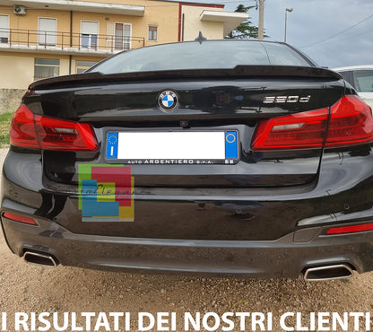 SPOILER POSTERIORE COFANO BMW SERIE 5 G30 2016+ ABS NERO LUCIDO LOOK M5 0323