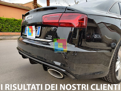 AUDI A6 4G C7 2015-2018 SOTTO PARAURTI POSTERIORE RS6 DIFFUSORE + TERMINALI AUTOELEGANCERICAMBI