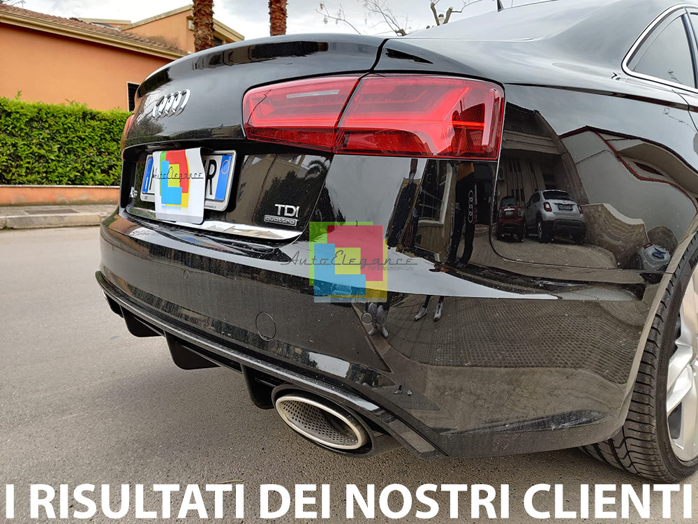 AUDI A6 4G C7 2015-2018 LIFT SOTTO PARAURTI POSTERIORE RS6 DIFFUSORE & TERMINALI AUTOELEGANCERICAMBI