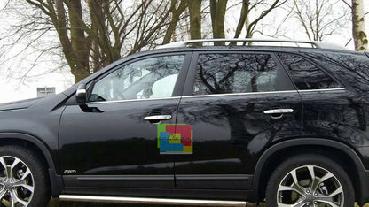 CORNICE FINESTRINI CROMATA KIA SORENTO 2010-2017 ADESIVA 3M ACCIAIO AUTOELEGANCERICAMBI