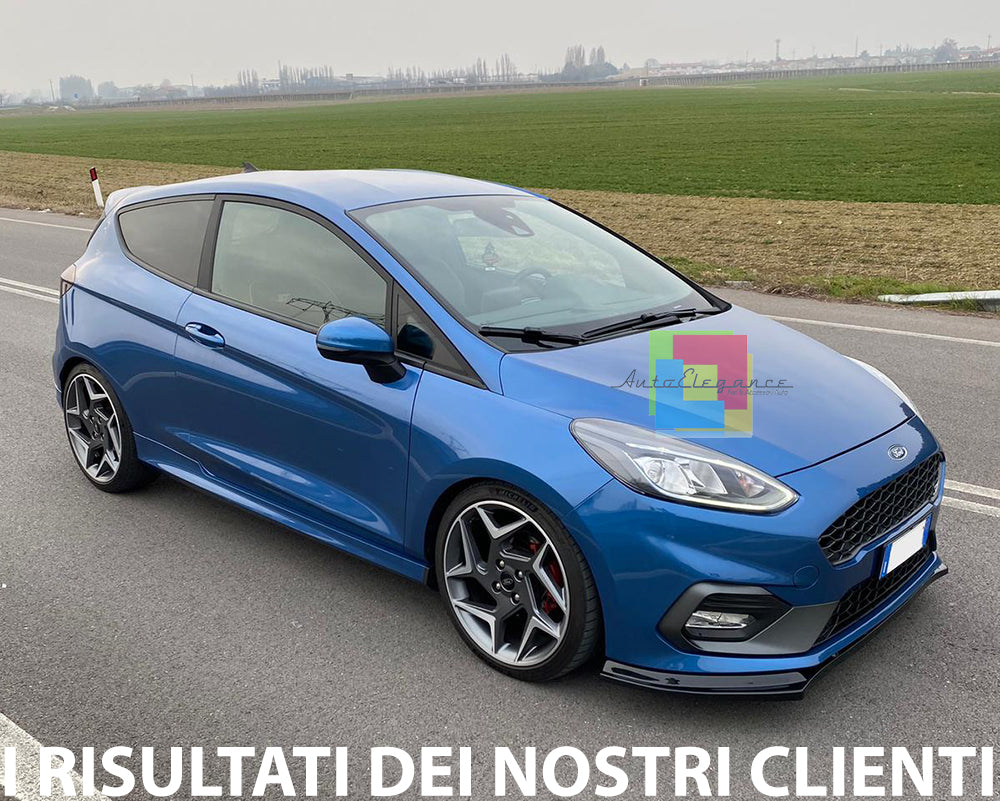FORD FIESTA VII 2018+ FRONT BUMPER BLADE GLOSS BLACK SPLITTER 0057
