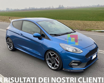 FORD FIESTA VII 2018+ FRONT BUMPER BLADE GLOSS BLACK SPLITTER 0057