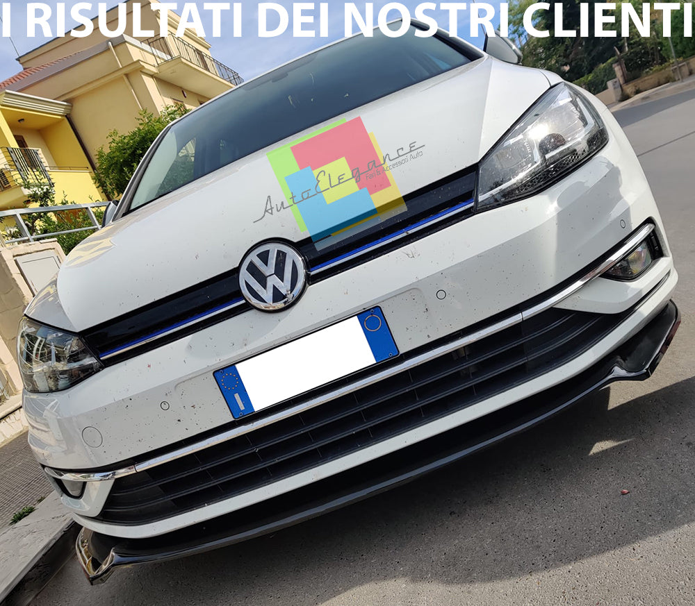 LIP UNDER FRONT BUMPER VW GOLF 7.5 VII STANDARD 2016+ ABS BLACK SPLITTER