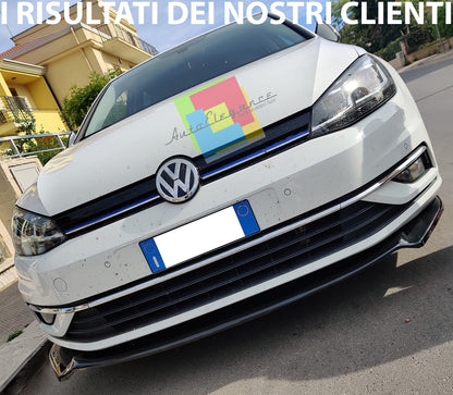 LIP UNDER FRONT BUMPER VW GOLF 7.5 VII STANDARD 2016+ ABS BLACK SPLITTER