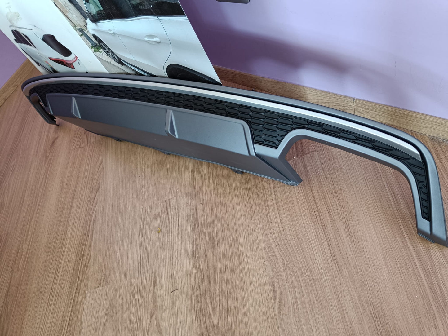 SOTTO PARAURTI PER AUDI A7 4G C7 2015-2018 DIFFUSORE POSTERIORE DESIGN S7 0250