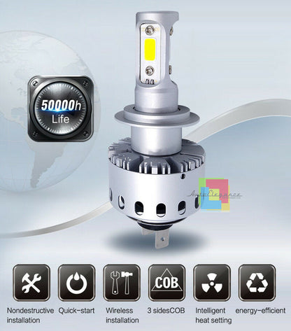 AUDI A4 B8 8K 2008-2014 - 2x H7 LAMPADE 45W 12.000LM ANABBAGLIANTI LED AUTOELEGANCERICAMBI