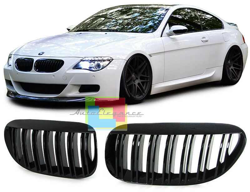 GRIGLIA ANTERIORE BMW SERIE 6 E63 E64 2002-2010 MASCHERINA DOPPIA FASCIA M6