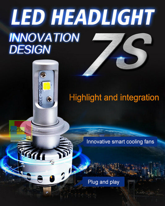 AUDI A3 8P 2008-2012 RESTYLING - 2x H7 LAMPADE 45W 12.000LM ANABBAGLIANTI LED AUTOELEGANCERICAMBI