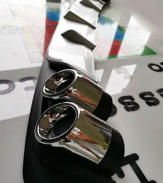 VW GOLF 6 VI 08-12 SOTTO PARAURTI POSTERIORE DIFFUSORE QUATTRO TERMINALI ABS -