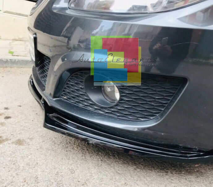 LIP SPOILER SOTTO PARAURTI ANTERIORE PER SEAT LEON 1P1 2005-2012 ABS NERO .-